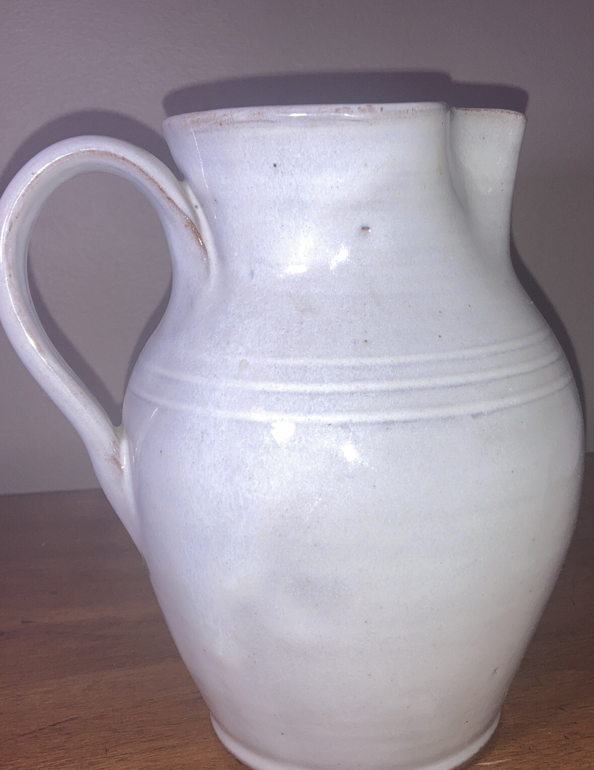 Jugtown Ware Pottery Pitcher Glazed 7.25” Vintage 1979