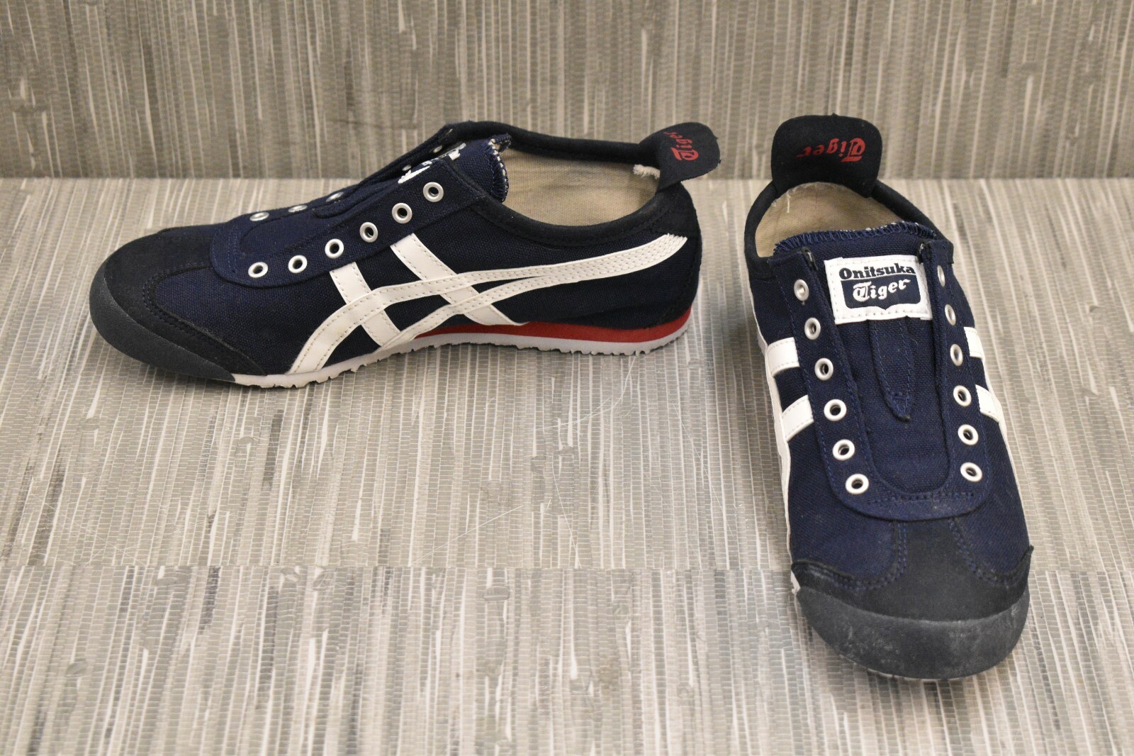 Asics Onitsuka Tiger Mexico 66 Slip On D608n 1110 Grey Canvas Casual Shoes Men Grays 9 For Sale Online Ebay