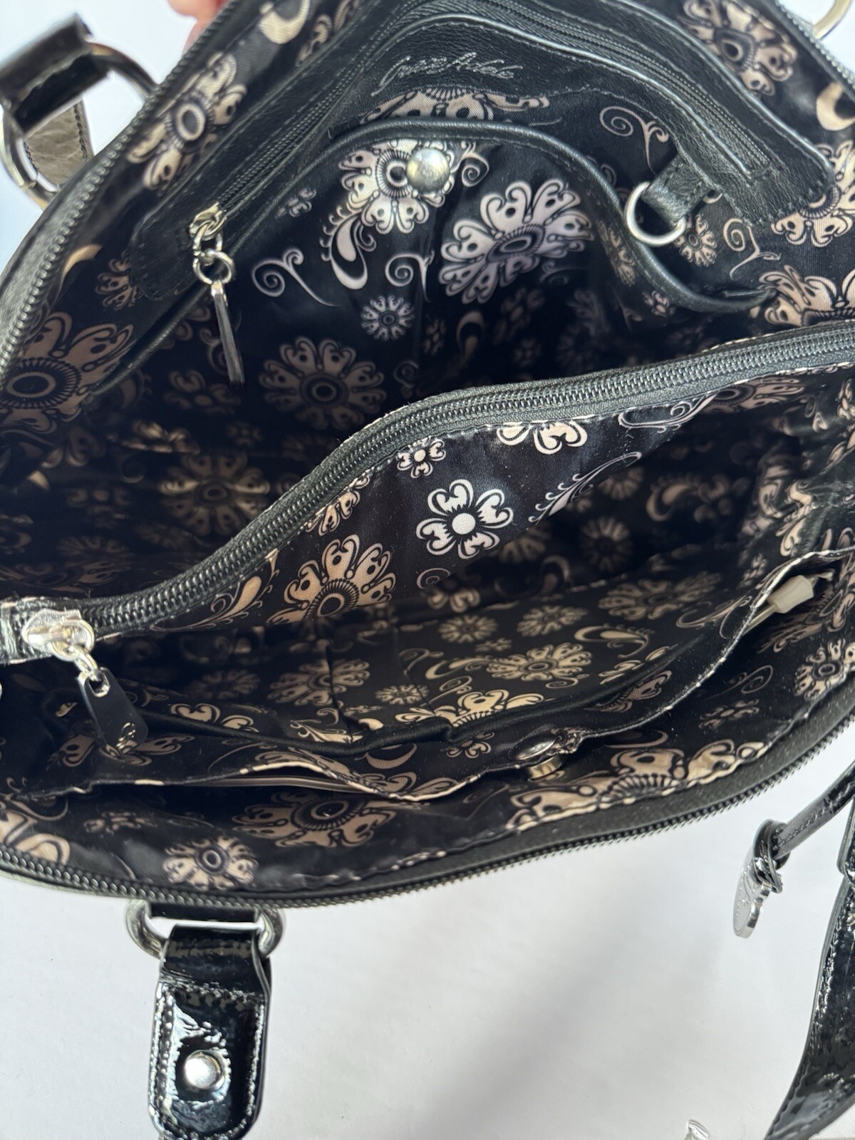 GRACE ADELE OSTRICH EMBOSSED GORGEOUS HANDBAG, VE… - image 13