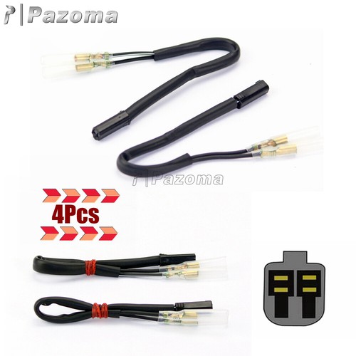 4Pcs Turn Signal Wire Plug Adapter Indicator For Suzuki Hayabusa Katana DRZ400S - 第 2/12 張圖片