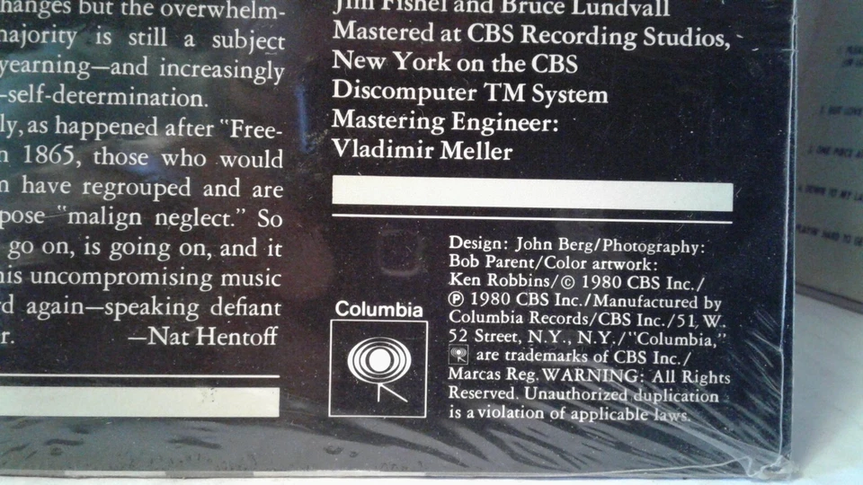 MAX ROACH Freedom Now Suite 1980 Columbia JC 36390 Jazz new/sealed NOS LP RECORD - Image 4 of 4