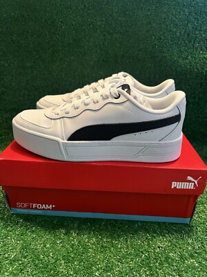 Puma Skye White Black Women Thick Sole Casual Lifestyle Shoes Sneakers |  eBay