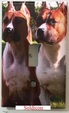 American Staffordshire Terrier Dog Light Switch Power Outlet wall Cover Plate