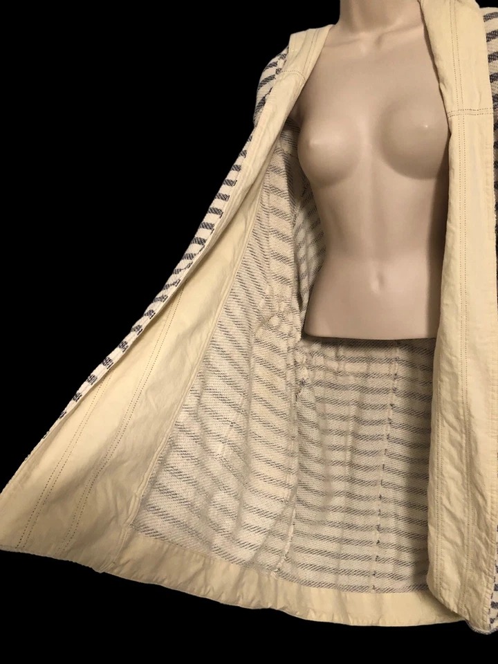 Free People Size S/P Long Island Striped Oversized Hooded Cardigan Shawl Collar - Image 3 of 4