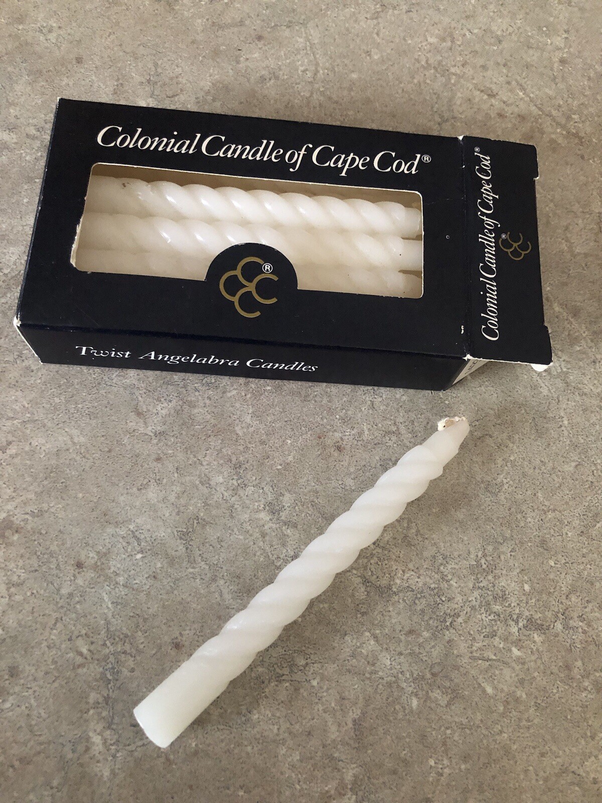 Colonial Cape Cod White Twist Angelabra Candles 4.5 Inch 11-Pack