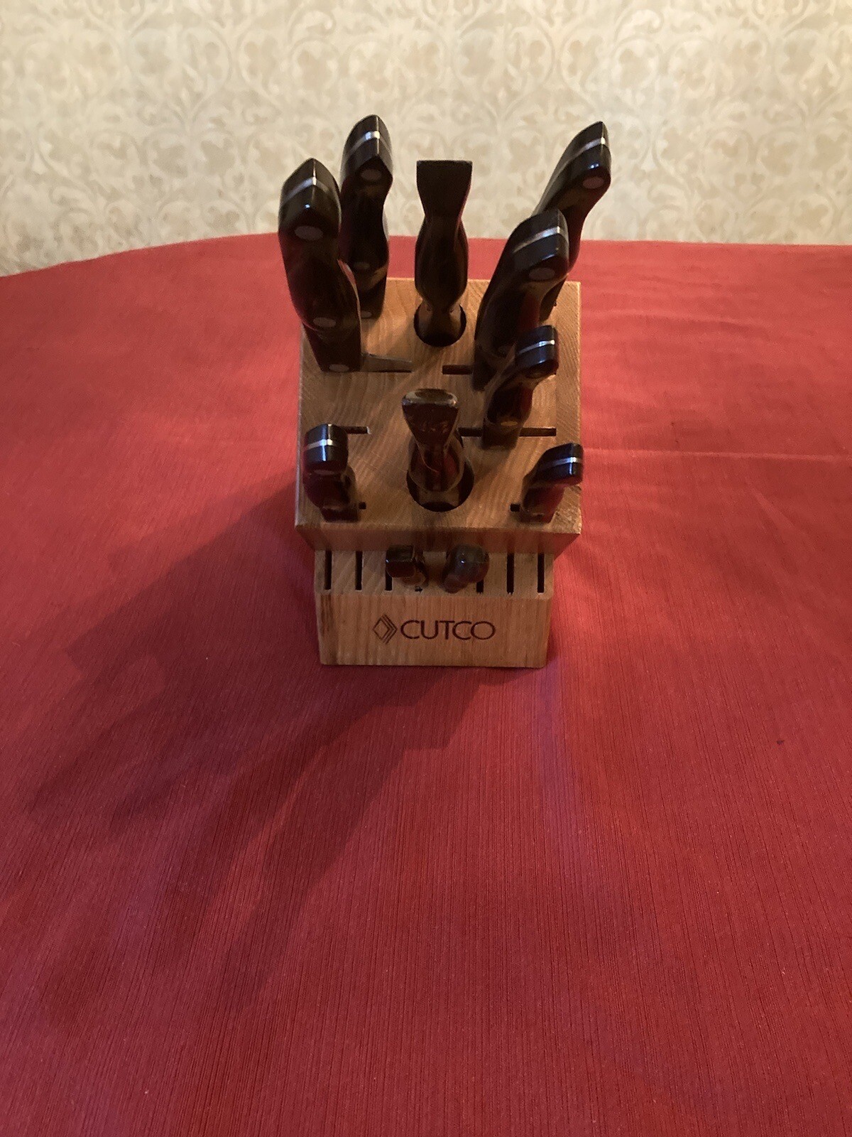 Cutco COMPLETE 11 pc Knife Set w/Orange Swirl, BEST KNIVES EVER MADE eBay