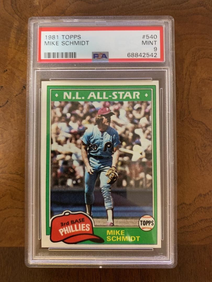 1981 Topps #540 MIKE SCHMIDT MINT PSA 9 HOF Philadelphia Phillies