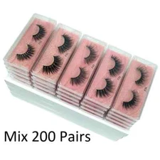 Lashes Bulk 30/50/100/200 Pcs  Mink Lashes Natural Mink Eyelashes Fluffy False
