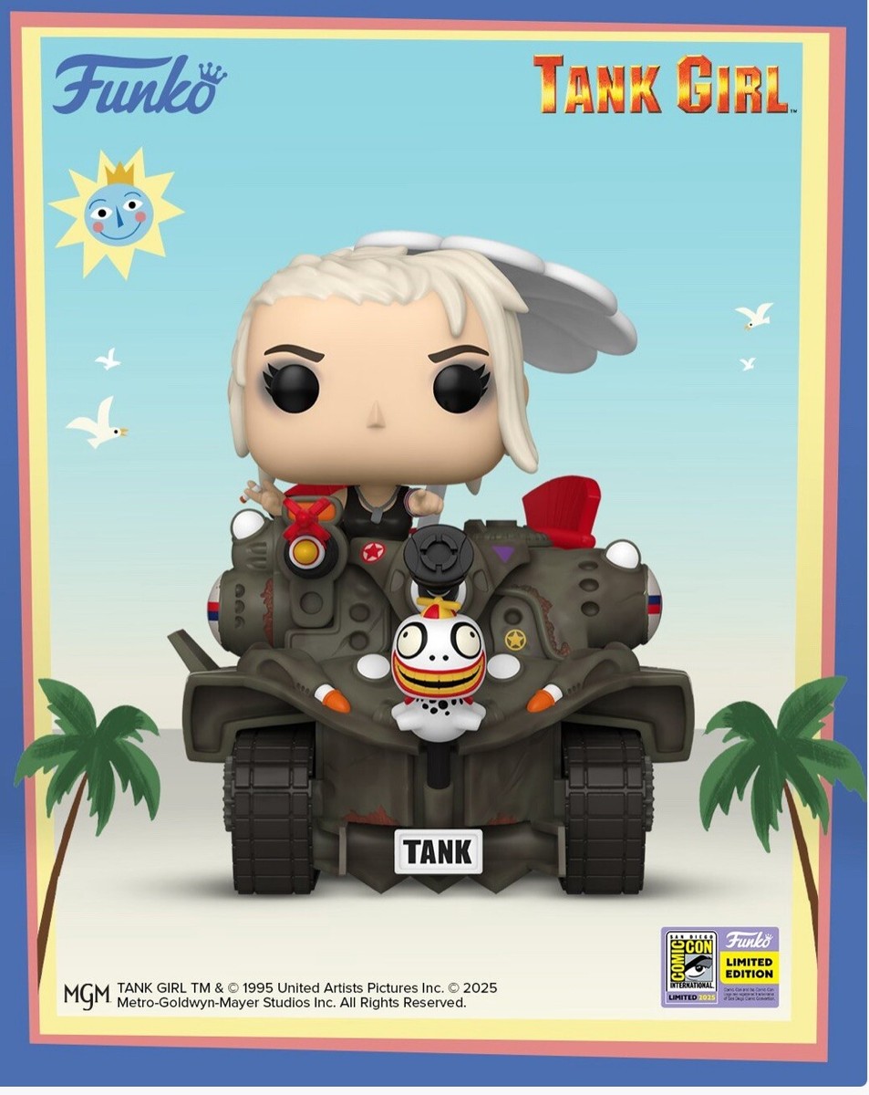SDCC 2025 STICKER ! POP! Rides Tank Girl MINT PRESALE | eBay