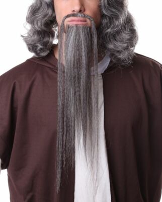 HUMAN HAIR CHINESE KUNG FU MANCHU MAN CHU MASTER COSTUME MUSTACHE