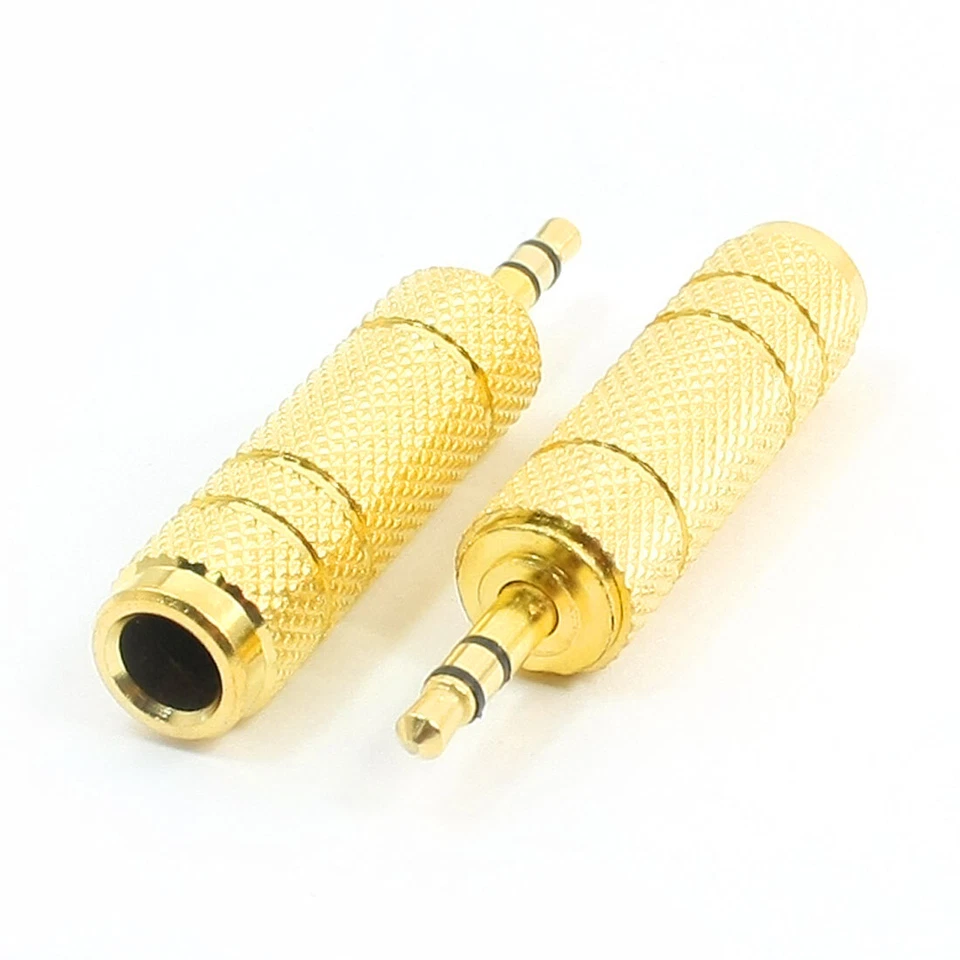 2 Pcs 6,5mm femelle vers mâle 3,5mm pour adaptateur Audio vidéo et Audio - Photo 1/1