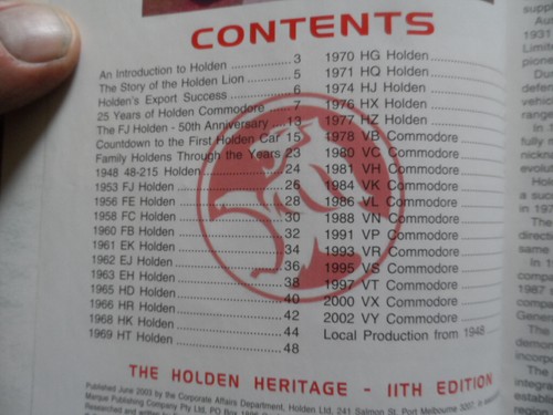 HOLDEN COMMODORE 25 YEARS FJ 50 YEARS THE HOLDEN HERITAGE - Picture 7 of 7