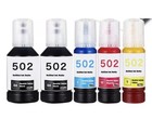5 szt. butelki z atramentem uzupełniającym kompatybilne z Epson 502 ET-4760 ET-2760 ET-2750 ET-3760