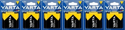 6x Varta Super Heavy Duty Zinkchlorid Batterie 3R12/Flat 4,5 V (1er Blister)