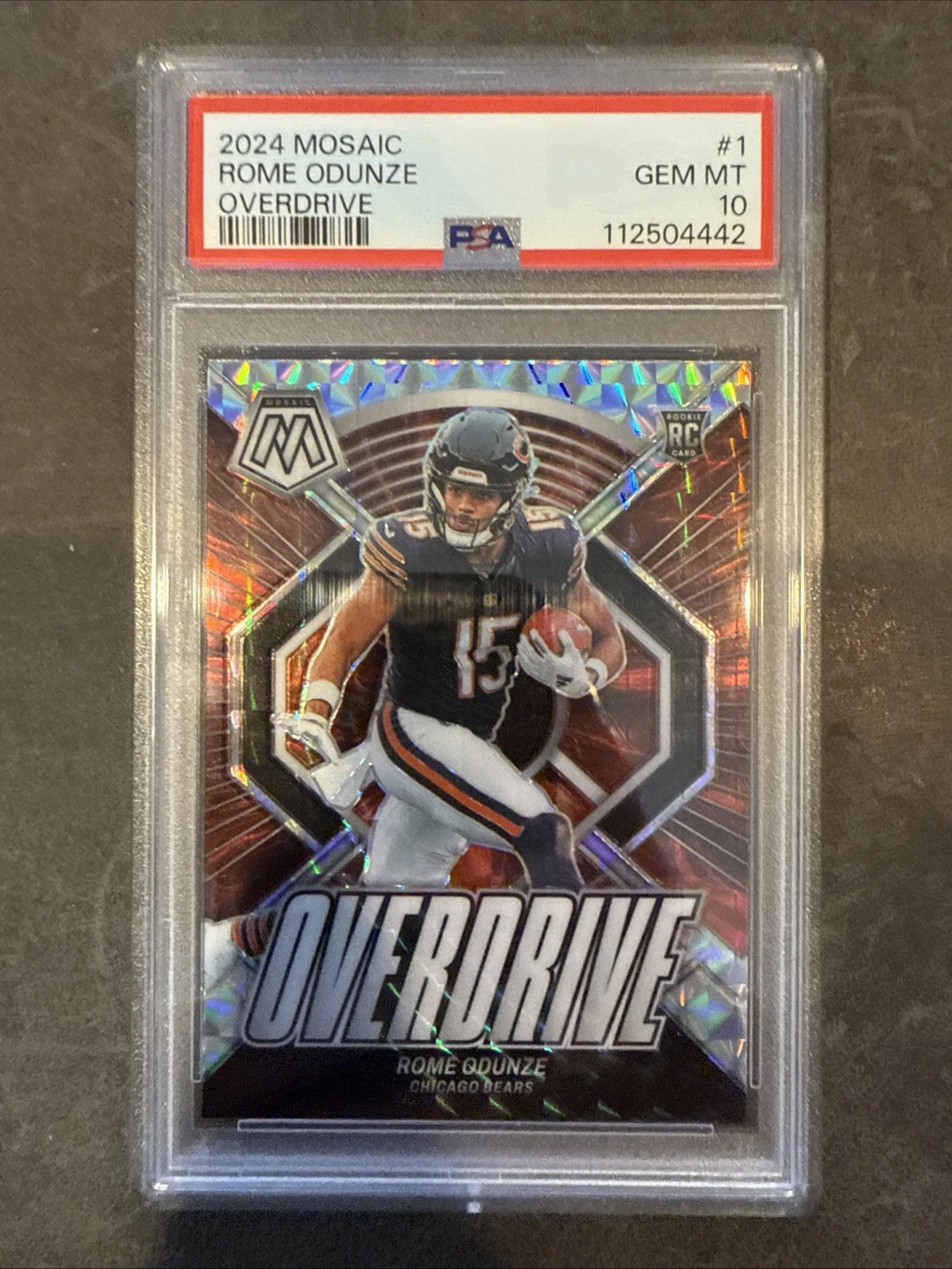 Rome Odunze Panini Mosaic Overdrive #1 Base