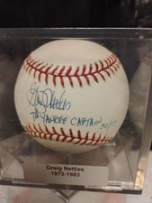 Autographed baseball from Graig Nettles