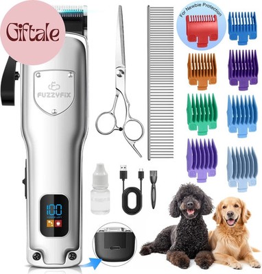 Dog Clippers for Grooming for Thick Heavy Coats, Professional Low Noise Dog Groo