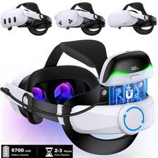 For Meta Oculus Quest 3/3s/Quest 2 VR Headset Elite Head Strap w/6700mAh Battery