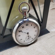 VINTAGE 1910 ELGIN 18S 15 JEWELS POCKET WATCH RUNS G317