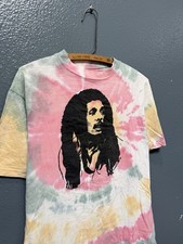 Vintage 80s Hanes Bob Marley Tie Dye Rasta Tee Shirt L One Love Wayzata Soccer