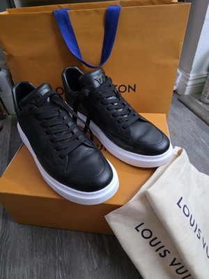 Louis Vuitton Beverly Hills Damier Sneaker Shoes Men Size 10.5 Black White