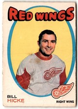 Bill Hicke 1971-72 O-pee-Chee #142 SEE SCAN FOR CONDITION Detroit Red Wings