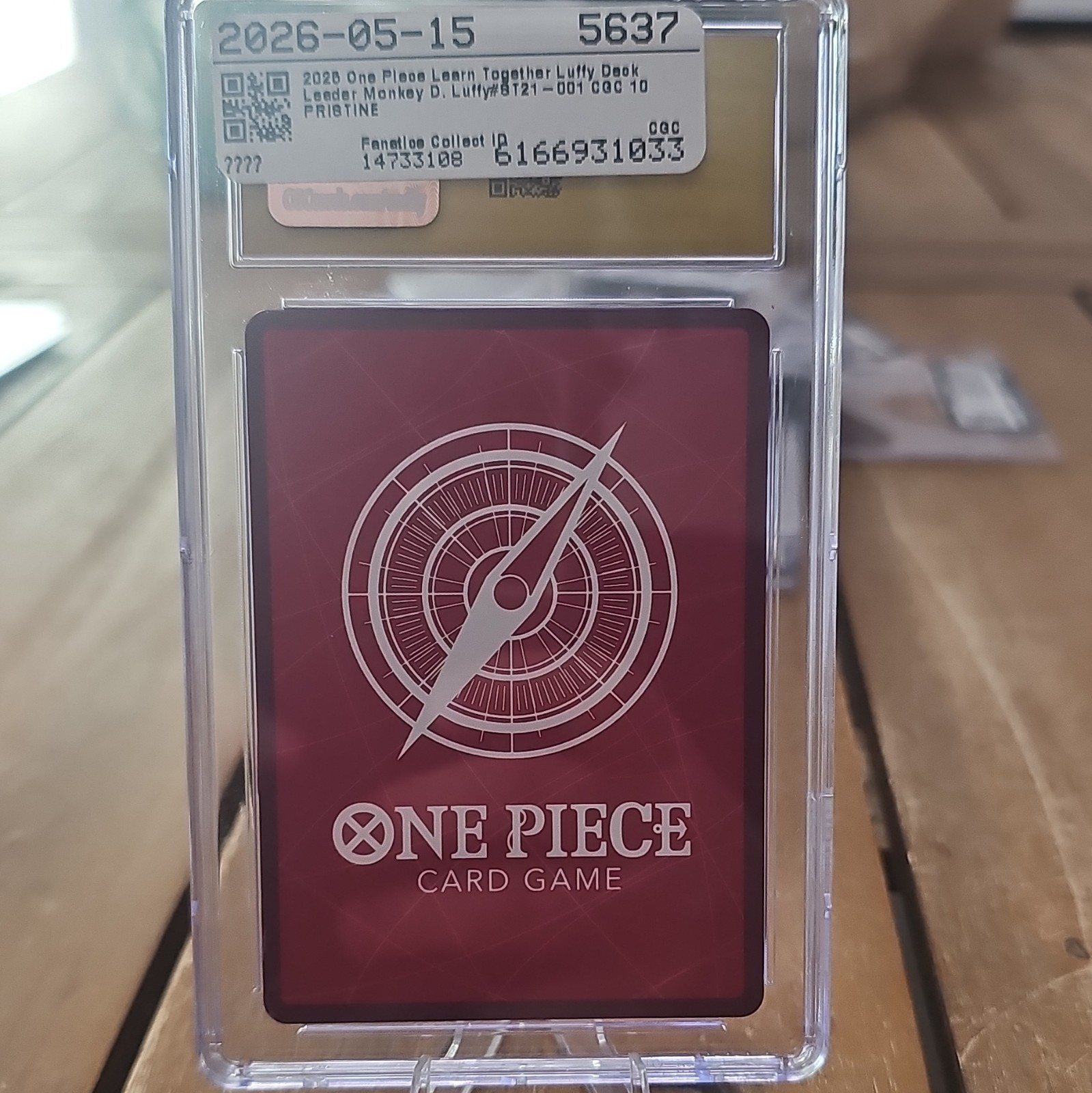 CGC 10 Monkey D. Luffy Learn Together Deck Set Leader ST21-001 Foil One Piece view 2
