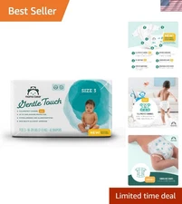 Size 3 Gentle Touch Diapers - 42 Count for Babies 16-28 Pounds, Ultra-Safe Care