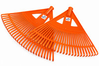 2Er. SET Laubrechen Rechen 580 Mm Heurechen FäCherbesen Rasenrechen Gartenrechen