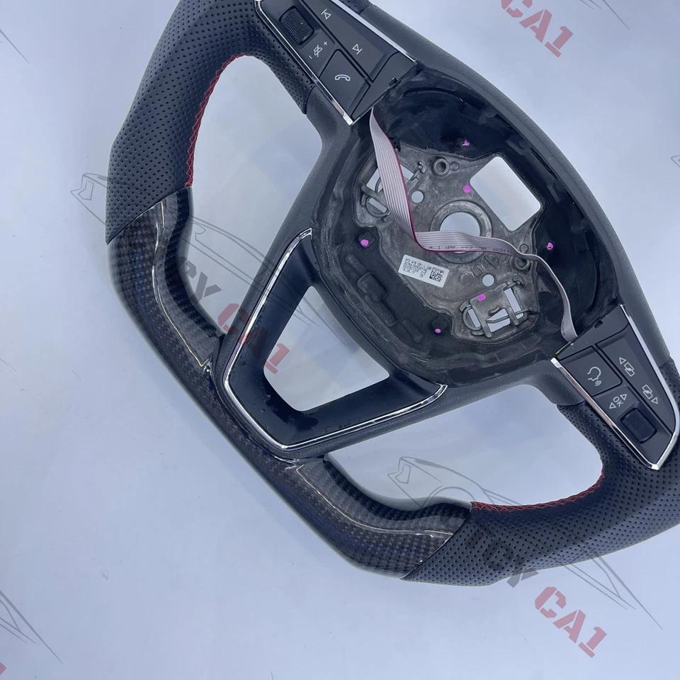 Volante de fibra de carbono personalizado para Seat Leon Cupra Mk3 FR Ibiza 2014-2020 - Imagem 4 de 4