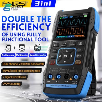 FNIRSI 2C23T Digital Oscilloscope Multimeter Dual CH Function Signal Generator
