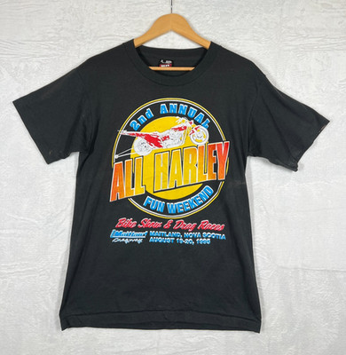 Vintage 1995 Harley Davidson All Harley Fun Weekend T Shirt USA M