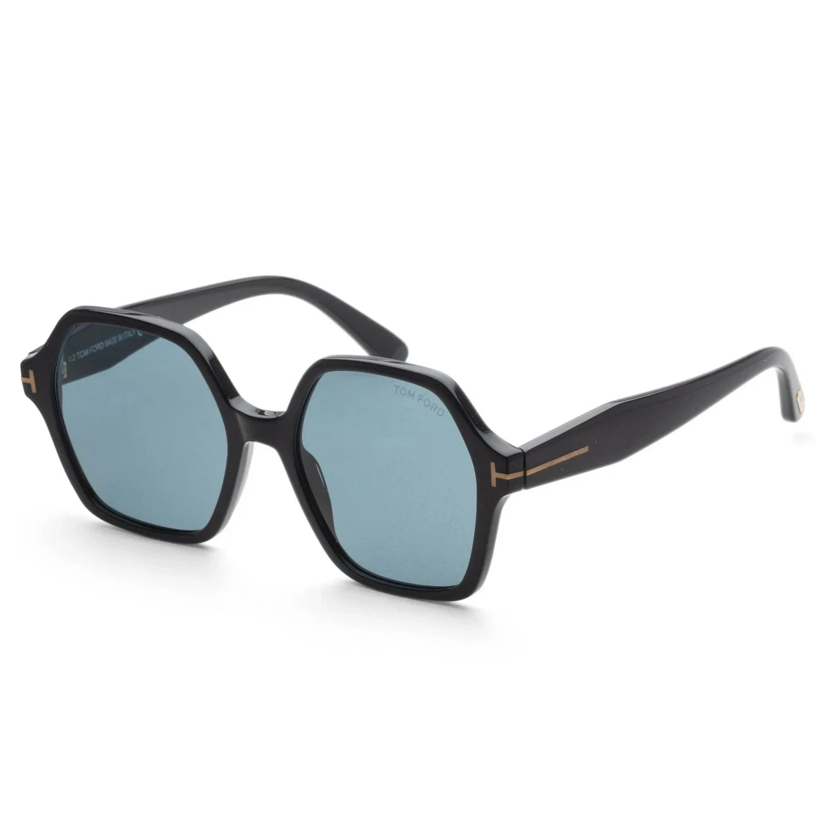 Tom Ford Sunglasses TF1244-K 01A Womens Black Round Frame Gray Lens 54-22-145 Tom Ford Sunglasses TF1244-K 01A Shiny Black Round Frame  main image 2