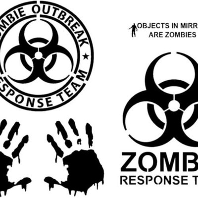 Decal Pack: Outbreak Response Team, Mirror Zombies, Size: Large ~5Color: Black