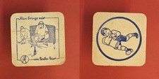 BABA Eishockey-Torwart Brauerei Bierdeckel Bier
