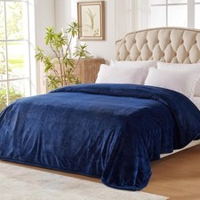 Westinghouse Heated Queen Size Blanket, 10 Heating Levels, Navy Blue