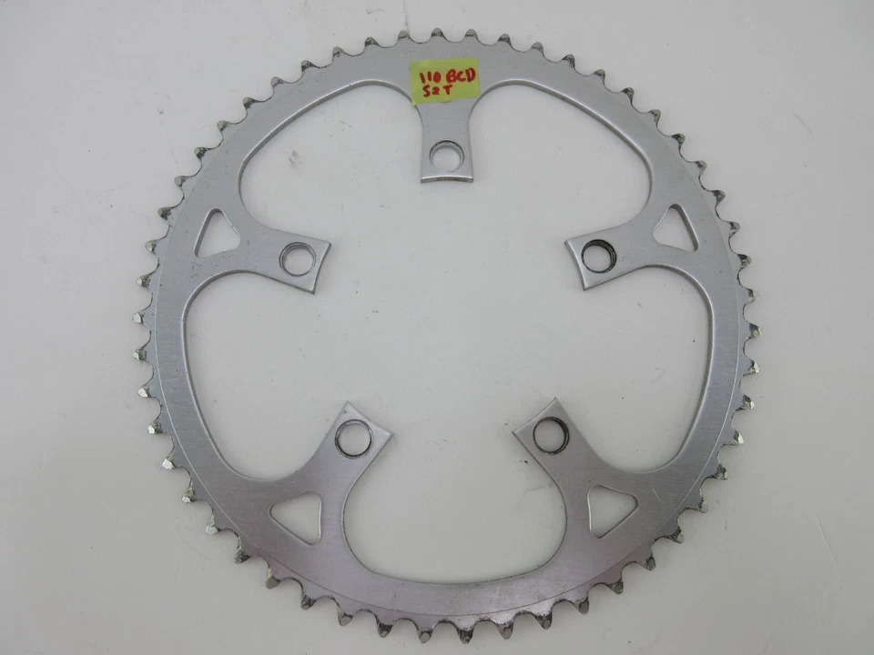 Vintage Sugino 5-Bolt Compact Chainring Set 110 BCD 52/42t Road Bike Japan - Image 2 of 4