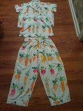 Vintage Food Art by Jams World Rare Three-Piece Outfit Sz S Pants Blouse Top