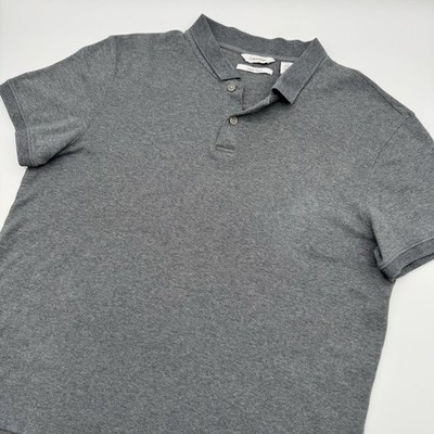 Calvin Klein Women s Size M Gray Liquid Touch Soft Cotton Polo Shirt