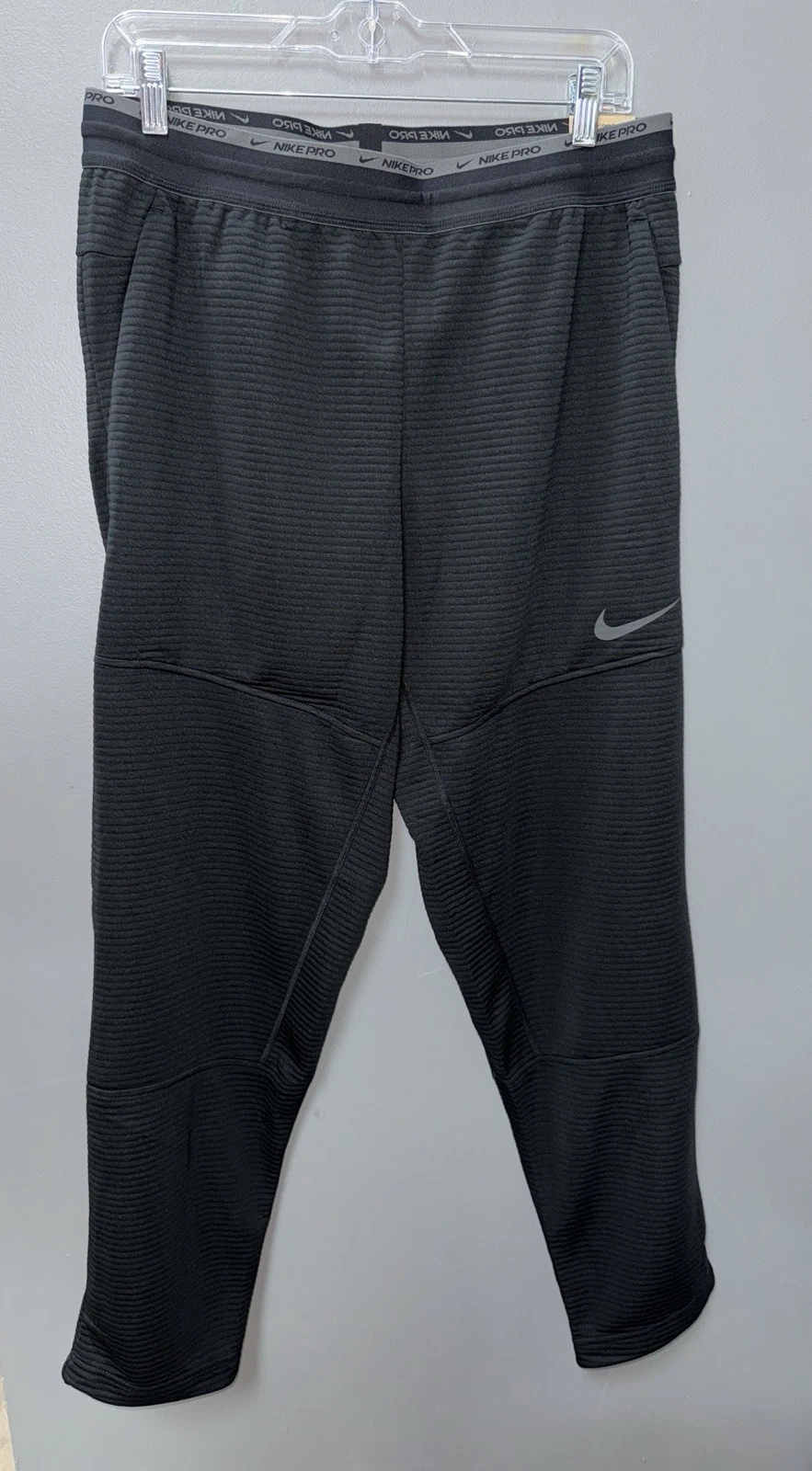 Nike Pro Fleece Pants Train Dri-Fit Joggers Black Size Medium DV9910-010 New