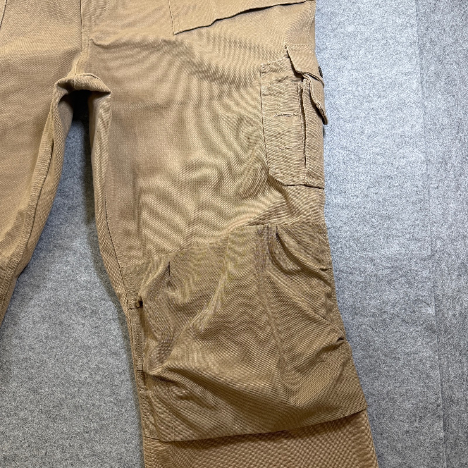 Blaklader Double Knee Carpenter Pants Mens 44x32 Khaki Canvas Ripstop Workwear thumbnail 8