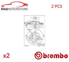 BREMSSCHEIBEN SATZ PAAR VORNE BREMBO 09830311 2PCS P NEU OE QUALITÄT