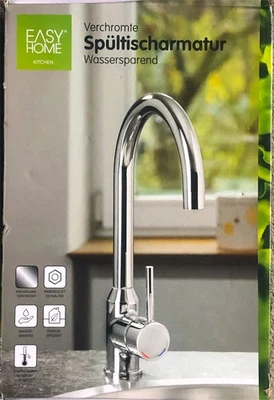 Spültischarmatur EASY HOME - Einhebelmischer, verchromt, wassersparend, komplett - Bild 1 von 4