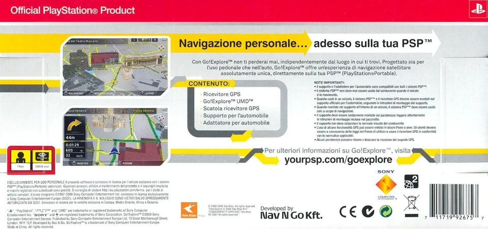 PSP Sony Go! Explore +Ric.GPS+Car Adapt. (Sony PSP) - Immagine 2 di 2