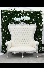 Throne Chair White silver 