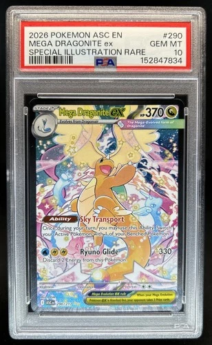 2026 Pokemon Mega Dragonite ex Special Illustration Rare #290/217 PSA 10