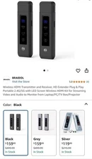 BRAIDOL Wireless HDMI Transmitter and Receiver For Audio And Video Streaming NEW