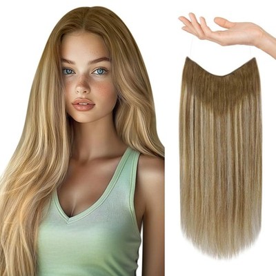 Sunny Hair FISHLINE 14'' Balayage Brown to Blonde Wire Hair Extensions FP 6-60-6