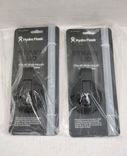 2 Pack Straw Lid Fits For All Wide Mouth Hydro Flask Bottles 2 Lid 4 Straws