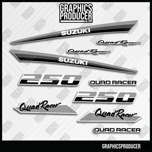 Suzuki LT250R Quadracer Decals Graphics Sticker 87-92 Carbon Model Premium Vinyl
